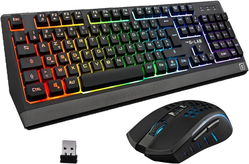THE G-LAB Combo Tungsten Wireless Billentyűzet és Egér Szett Fekete