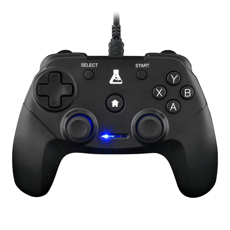 Herný ovládač THE G-LAB K-Pad Thorium pre PC a PS3 – Káblový USB gamepad so zabudovanými vibráciami, joystickom, kompatibilný s Windows 10/11, čierny