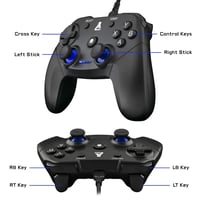 Herný ovládač THE G-LAB K-Pad Thorium pre PC a PS3 – Káblový USB gamepad so zabudovanými vibráciami, joystickom, kompatibilný s Windows 10/11, čierny 7