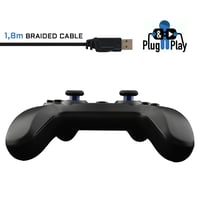 Herný ovládač THE G-LAB K-Pad Thorium pre PC a PS3 – Káblový USB gamepad so zabudovanými vibráciami, joystickom, kompatibilný s Windows 10/11, čierny 8
