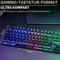 Tastatură de gaming wireless The G-LAB Keyz Caesium TKL – Membrană, AZERTY, Negru, Fără fir 2