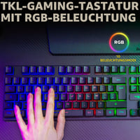 Tastatură de gaming wireless The G-LAB Keyz Caesium TKL – Membrană, AZERTY, Negru, Fără fir 4