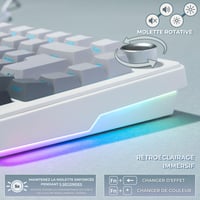 G-LAB KEYZ Elite 300 HE GRW Magnetická herná klávesnica, Hall-Effect, 75 %, 8000 Hz Rapid Trigger, 0,01 mm aktivácia, PBT Hot Swap, RGB, 6