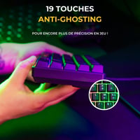 Tastatură de gaming 60% The G-LAB Keyz Hydrogen – Negru, semi-mecanică, iluminare multicoloră, TKL compact, compatibilă PC/PS4/PS5 5
