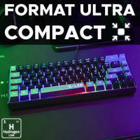 Tastatură de Gaming G-Lab Keyz Hydrogen 60% – Semi-Mecanică, Cu Fir, AZERTY, Iluminare RGB Multicoloră, Format Compact TKL, Negru/Gri, PC/PS5 2