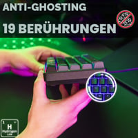 Tastatură de Gaming G-Lab Keyz Hydrogen 60% – Semi-Mecanică, Cu Fir, AZERTY, Iluminare RGB Multicoloră, Format Compact TKL, Negru/Gri, PC/PS5 6