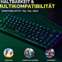 Mechanická herná klávesnica THE G-LAB Keyz Titanium 65 %, červené spínače, RGB – čierna 6