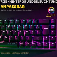 Mechanická herná klávesnica THE G-LAB Keyz Titanium 65 %, červené spínače, RGB – čierna 4