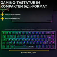 Mechanická herná klávesnica THE G-LAB Keyz Titanium 65 %, červené spínače, RGB – čierna 2