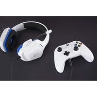 Herné slúchadlá G-LAB Korp Cobalt – biele, stereo mikrofón, ultraľahké, ultra basy, 3,5 mm jack – PC, PS4, PS5, Xbox One, Mac, Nintendo Switch 2