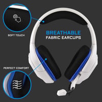Herné slúchadlá G-LAB Korp Cobalt – biele, stereo mikrofón, ultraľahké, ultra basy, 3,5 mm jack – PC, PS4, PS5, Xbox One, Mac, Nintendo Switch 5