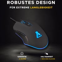 Káblová herná myš THE G-LAB Kult Helium – 6 tlačidiel, 7-farebné LED podsvietenie, optický senzor 800 – 6400 DPI, čierna – kompatibilná s PC, PS4, PS5 a Xbox One 6