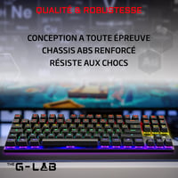 The G-Lab Keyz Mercury TKL mechanikus gamer billentyűzet, AZERTY, USB - fehér 6
