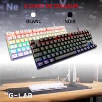 The G-Lab Keyz Mercury TKL mechanikus gamer billentyűzet, AZERTY, USB - fehér 2