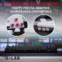The G-Lab Keyz Mercury TKL mechanikus gamer billentyűzet, AZERTY, USB - fehér 3