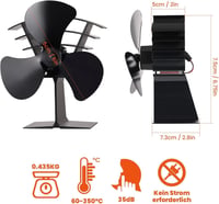 The Three Musketeers Kályha Ventilátor Áramszükséglet Nélkül Hőmeghajtású 7