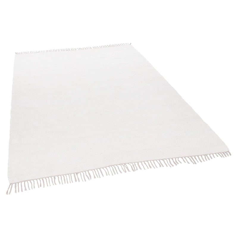 Theko Happy Cotton tkaný koberec – biely – 60x120 cm