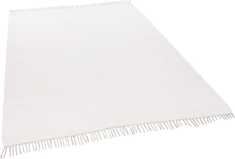 Theko Happy Cotton Síkszövött Szőnyeg Fehér 60x120 cm Kézzel Szőtt - 60 x 120 cm (Rectangular), White