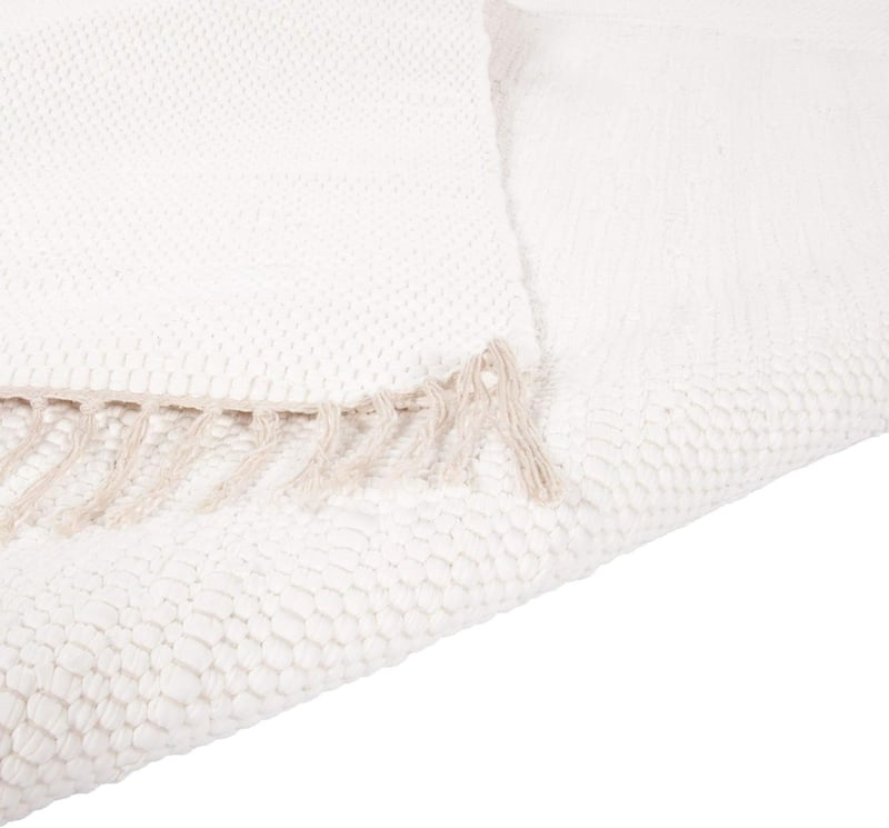 Theko Happy Cotton Síkszövött Szőnyeg Fehér 60x120 cm Kézzel Szőtt - 60 x 120 cm (Rectangular), White