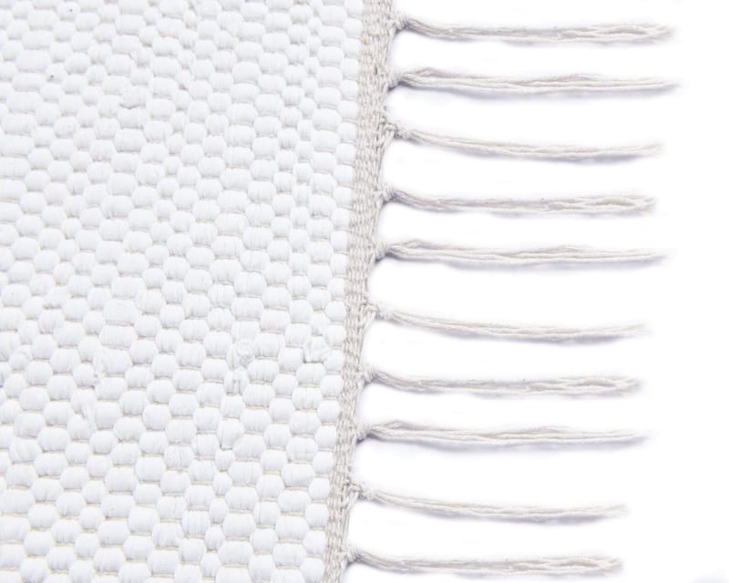 Theko Happy Cotton Síkszövött Szőnyeg Fehér 60x120 cm Kézzel Szőtt - 60 x 120 cm (Rectangular), White