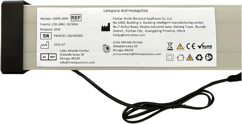 THEMPUS 20W Elektromos Szúnyogirtó Lámpa Beltéri Használatra - Hatékony Rovarcsapda Szúnyogok és Legyek Ellen