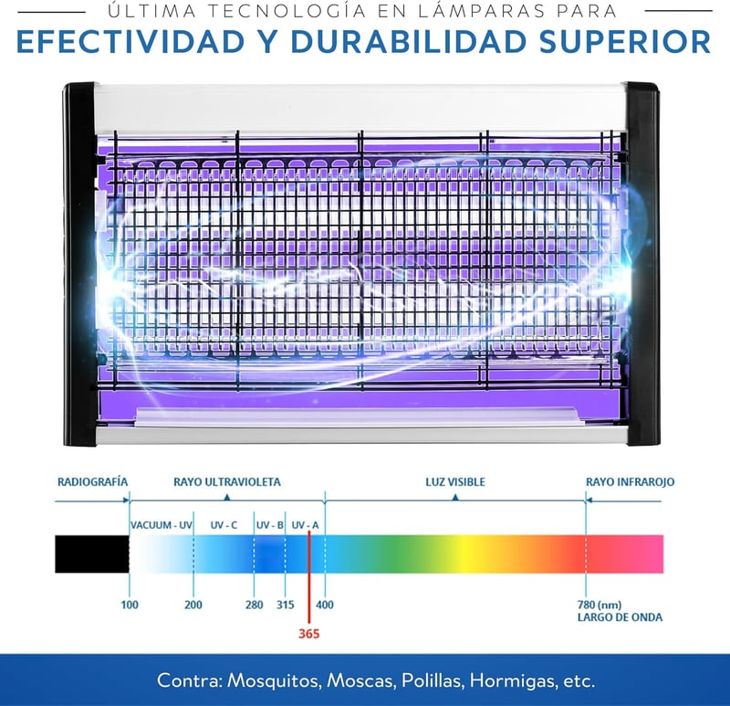 THEMPUS 20W Elektromos Szúnyogirtó Lámpa Beltéri Használatra - Hatékony Rovarcsapda Szúnyogok és Legyek Ellen