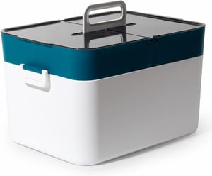 Theo&Cleo XXL Vintage gyógyszertartó fiók First Aid doboz sötétzöld színű otthoni patikai rendszerező
