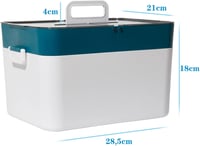 Theo&Cleo XXL Vintage gyógyszertartó fiók First Aid doboz sötétzöld színű otthoni patikai rendszerező 3