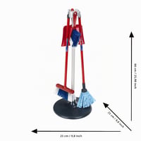 Theo Klein 6765 Stație de curățenie Vileda set de jucărie pentru copii – Mătură, mop și accesorii – 25x25x66 cm – De la 3 ani 6