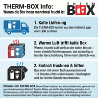 THERM BOX 12BL Polystyrénový box, chladiaci box 12 litrov, vnútorné rozmery 36x26x13 cm, opakovane použiteľný, izolovaný termobox, polystyrén 4