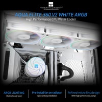 Thermalright AQUA ELITE 360 White ARGB V2 CPU vízchiller, 360mm AIO hűtés 2