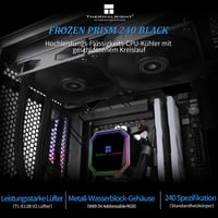Thermalright Frozen Prism 240 fekete CPU vízűtő 2 PWM ventilátorral 2