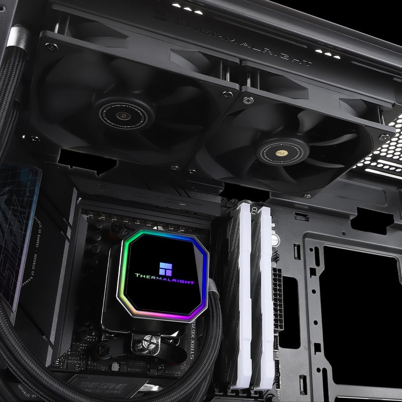 Thermalright Frozen Prism 240 fekete CPU vízűtő 2 PWM ventilátorral