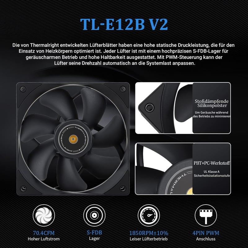 Thermalright Frozen Prism 240 fekete CPU vízűtő 2 PWM ventilátorral