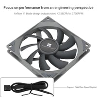 Thermalright TL-9015R CPU ventilátor 90 mm, 15 mm slim, 4 tűs PWM, 2700 RPM 3