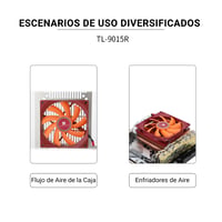 Thermalright TL-9015R CPU Hűtőventillátor 90mm PWM 4PIN, 15mm Ultra-Vékony, 2700RPM, Számítógép Ház Hűtés 6