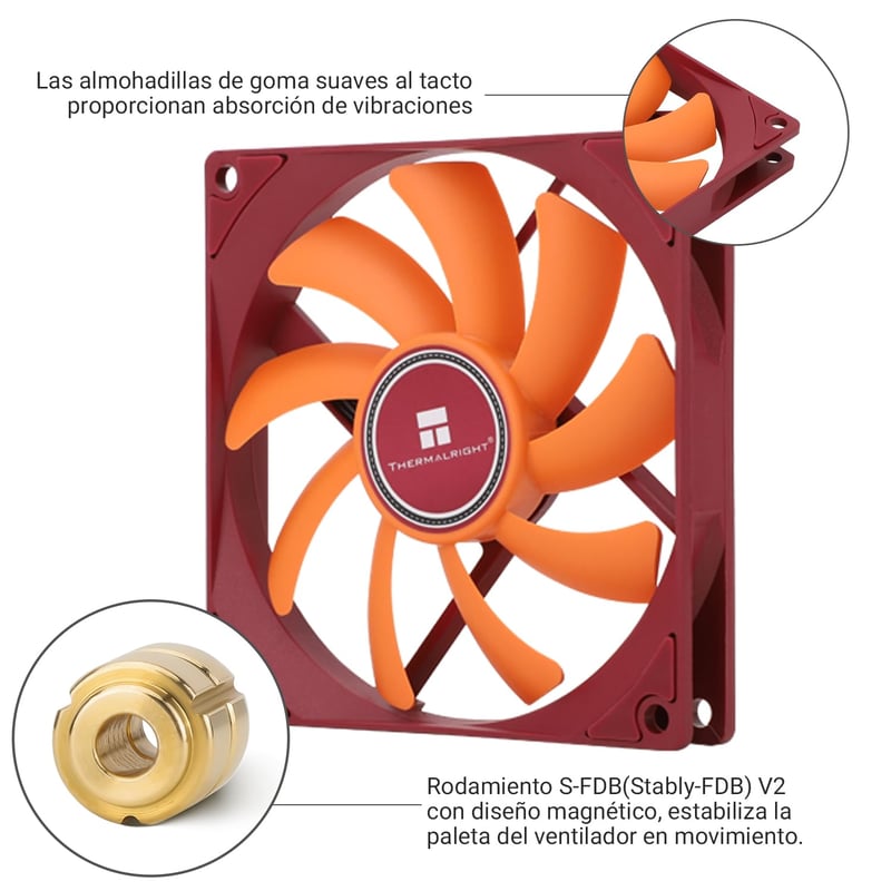 Thermalright TL-9015R CPU Hűtőventillátor 90mm PWM 4PIN, 15mm Ultra-Vékony, 2700RPM, Számítógép Ház Hűtés