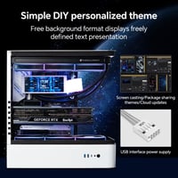 Sistem de răcire cu lichid AIO Thermalright Trofeo Vision LCD, ecran de 17,4 cm, monitor USB-C pentru monitorizarea hardware în timp real, cu teme predefinite și DIY, pentru PC de gaming, alb 5