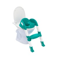 Thermobaby Kiddyloo detské WC sedadlo so schodíkmi - smaragdovozelená - nastaviteľné nožičky, protišmykový povrch, skladacie - od 18 mesiacov 1