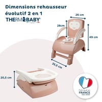 Thermobaby Detský podsedák na stoličku – Púdrovoružový podsedák pre batoľatá 5