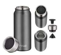 Termo hrnček THERMOcafé by THERMOS z nehrdzavejúcej ocele, Stone Grey, 500 ml, s odnímateľným nepriepustným vekom, udrží nápoj teplý až 9 hodín 2