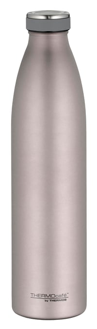 Termoska THERMOcafé by THERMOS TC Bottle, matná ružová, nehrdzavejúca oceľ, 1 l – 12 hodín teplé, 24 hodín studené, vhodná na sýtené nápoje, nepriepustná 1