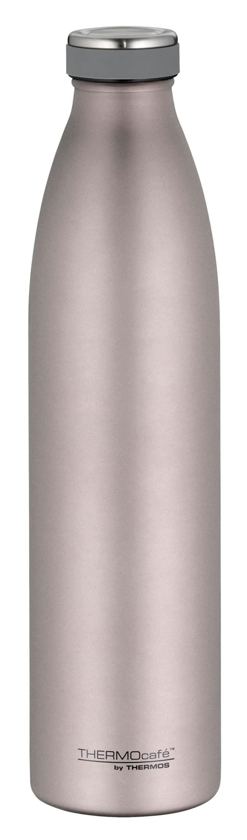 Termoska THERMOcafé by THERMOS TC Bottle, matná ružová, nehrdzavejúca oceľ, 1 l – 12 hodín teplé, 24 hodín studené, vhodná na sýtené nápoje, nepriepustná
