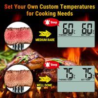 ThermoPro TP16 Digitális Húshőmérő Sütőhőmérő Grillhőmérő Időzítővel 3