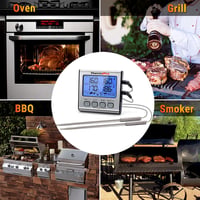 ThermoPro TP17 Digitális Húshőmérő Grillezéshez és Sütéshez - Két Rozsdamentes Acél Szondával, Időzítővel, Kék Háttérvilágítással, 300°C-ig 6