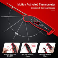 ThermoPro TP19 Vízálló Digitális Húshőmérő ±0,5°C Pontossággal, 2-3mp Válaszidővel, Sütéshez, Borhoz, Grillezéshez, LCD Kijelzővel 6