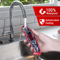 ThermoPro TP19 Vízálló Digitális Húshőmérő ±0,5°C Pontossággal, 2-3mp Válaszidővel, Sütéshez, Borhoz, Grillezéshez, LCD Kijelzővel 3