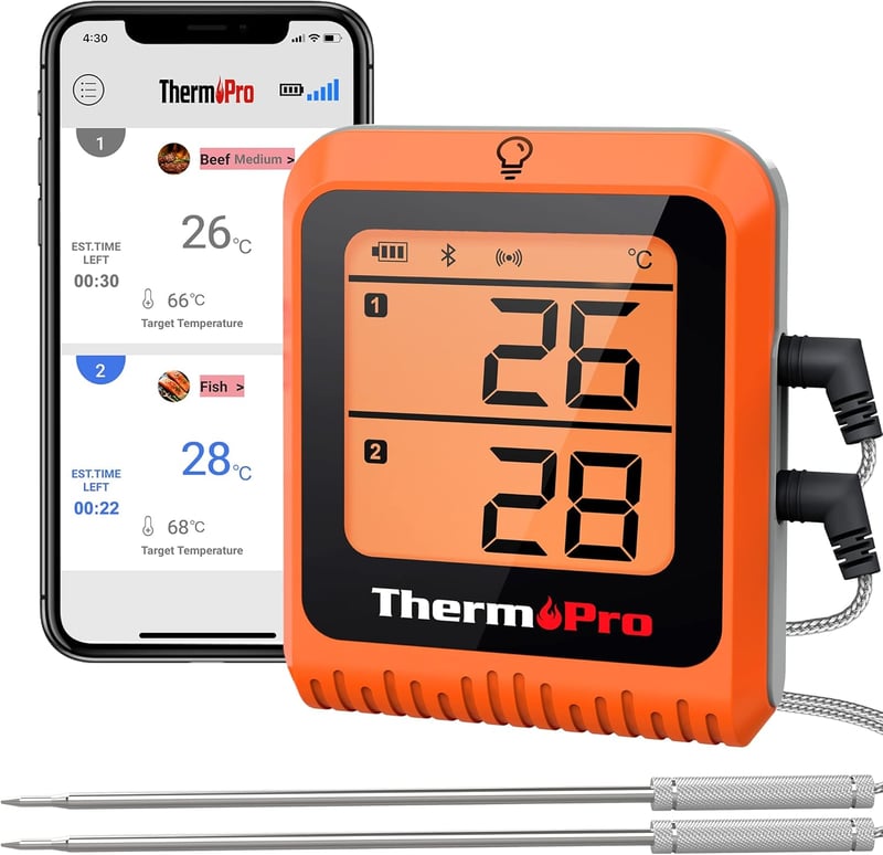 ThermoPro TP25H2 Bluetooth Konyhai Hőmérő Időzítővel és Riasztással