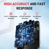 ThermoPro TP350 Bluetooth Hőmérő és Páratartalom Mérő 80m Hatótávval - Adatexportálás, Alkalmazásvezérlés Otthonhoz, Irodához, Borpincéhez 6