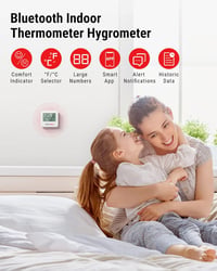 ThermoPro TP357-3 Bluetooth Hőmérő és Páramérő Szett - 3 db Digitális Beltéri Hőmérszkelet Mérő 80m Hatótávval, Applikációval, Adatgrafikonn 2